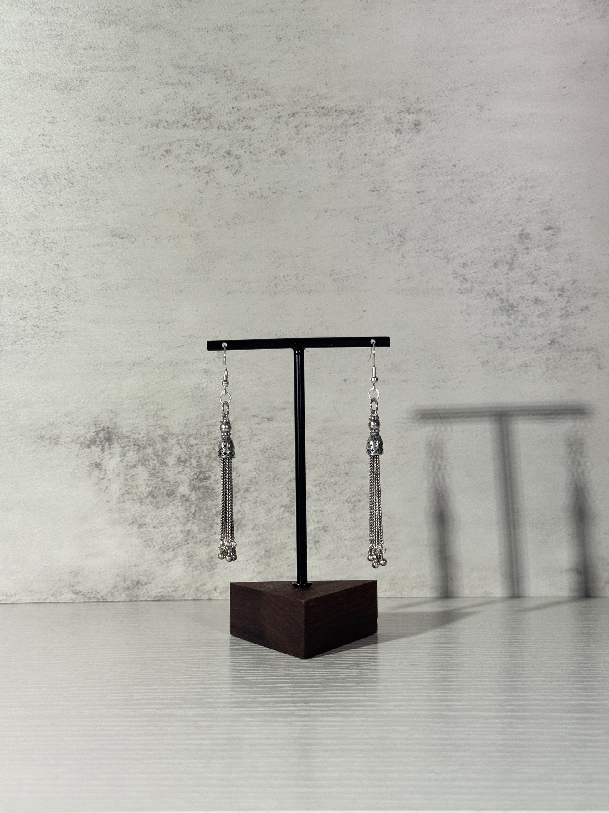 Temple Incense Silver Earring III